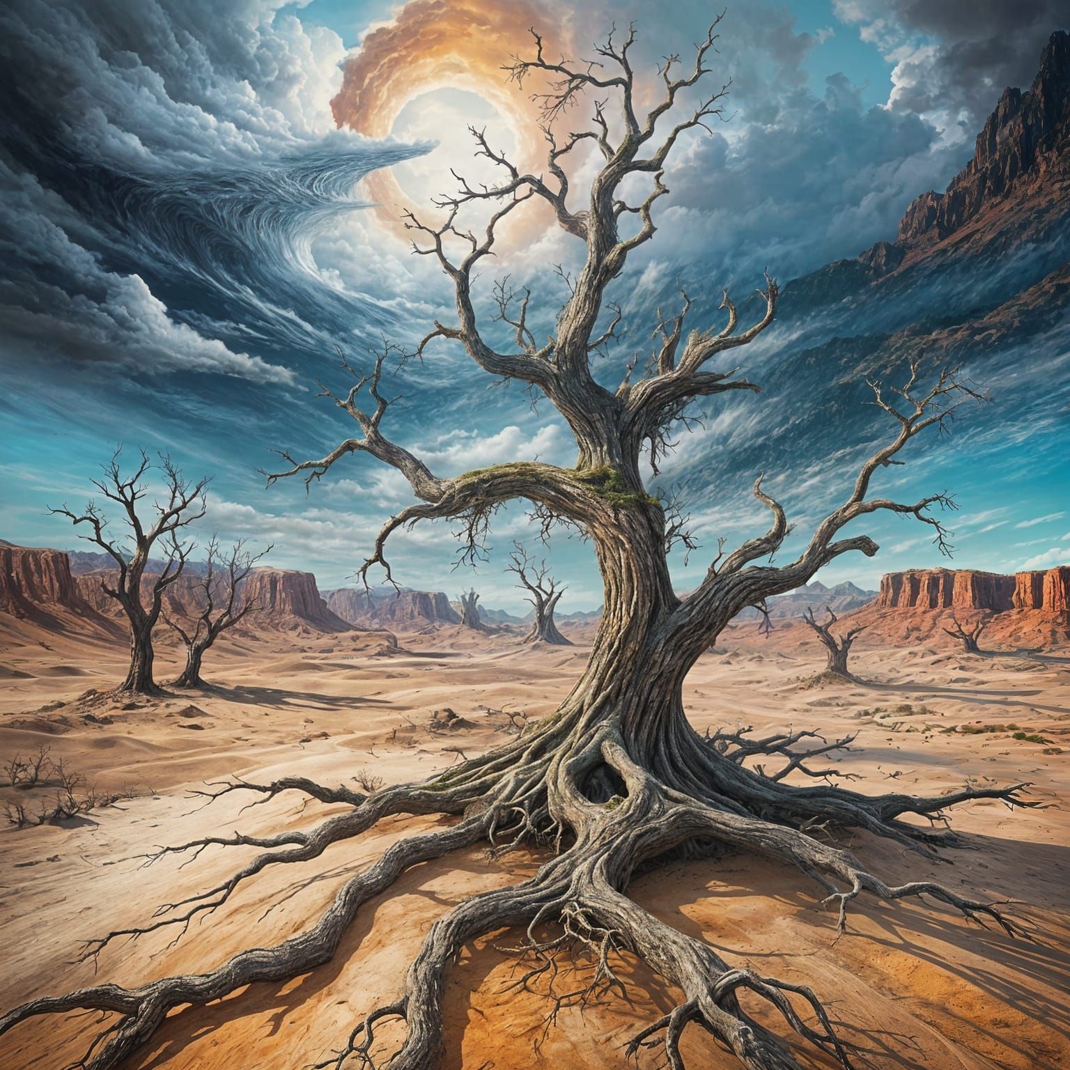 Magical Landscape with Double Exposure Style