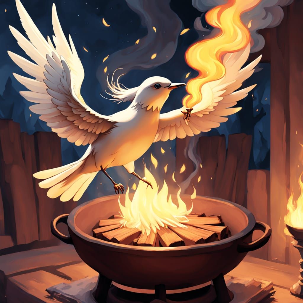 Ethereal Smoke Ascending to the Heavens