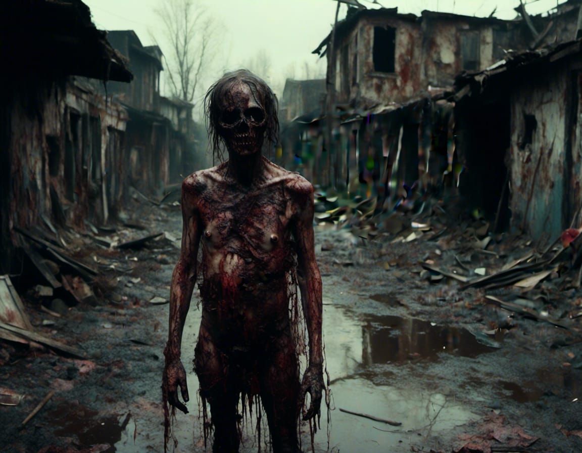 Macabre Mutant in Oily Mexican Slum