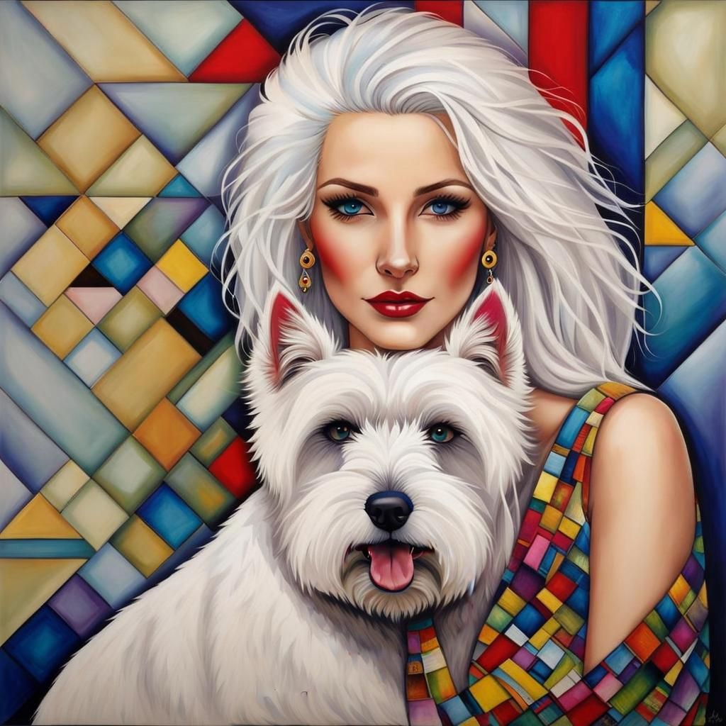 White Westie with Textured Fur