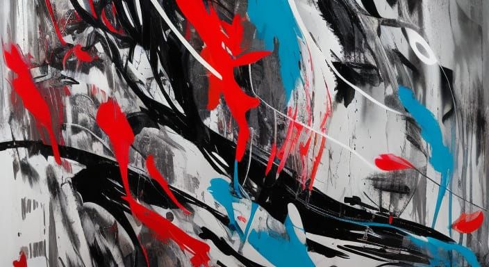 Abstract Graffiti Art in Futura Style