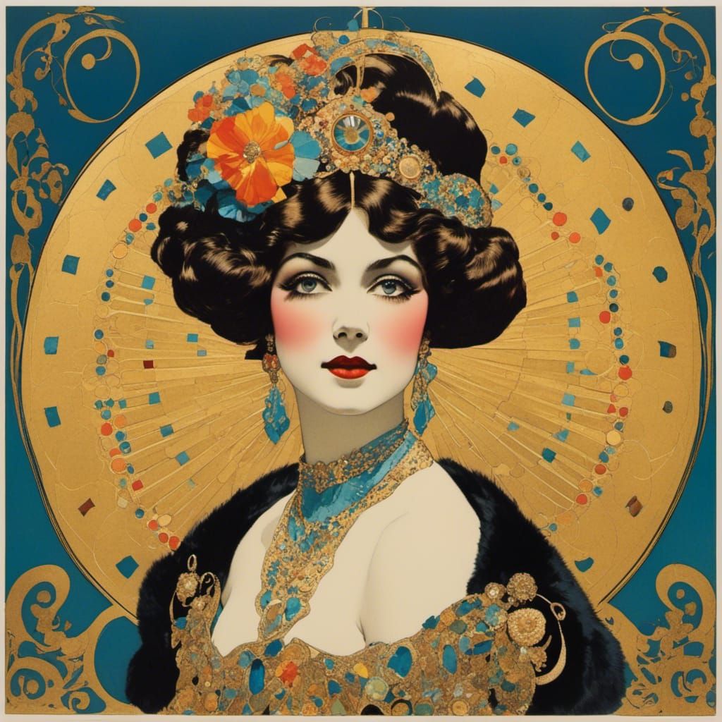 Belle of the Ball in Sparkling Collage Style