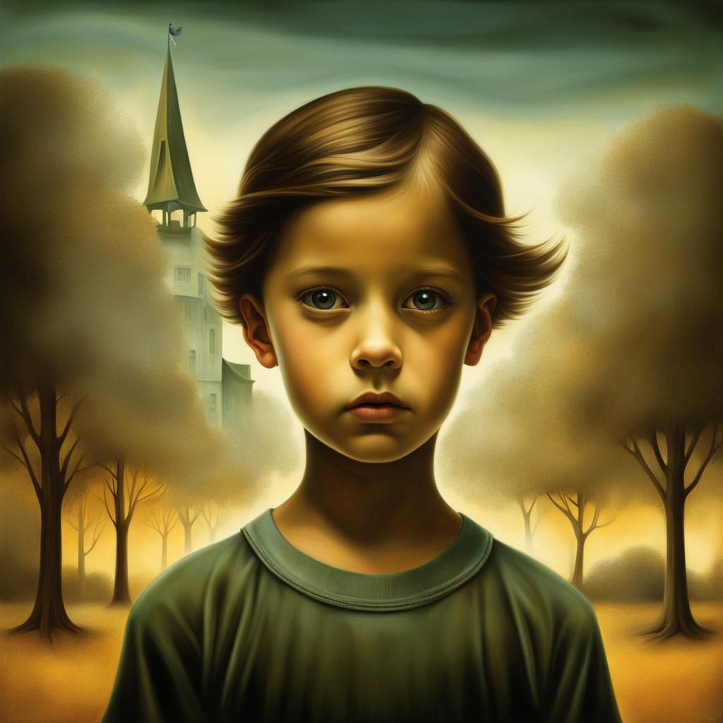 Dreamlike Double Exposure: Shadows and Courage