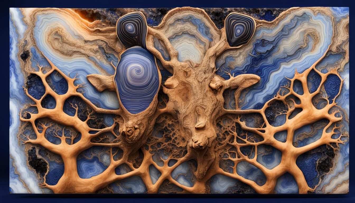 Anthropomorphic Marsupial with Crystal Fusion Aesthetic