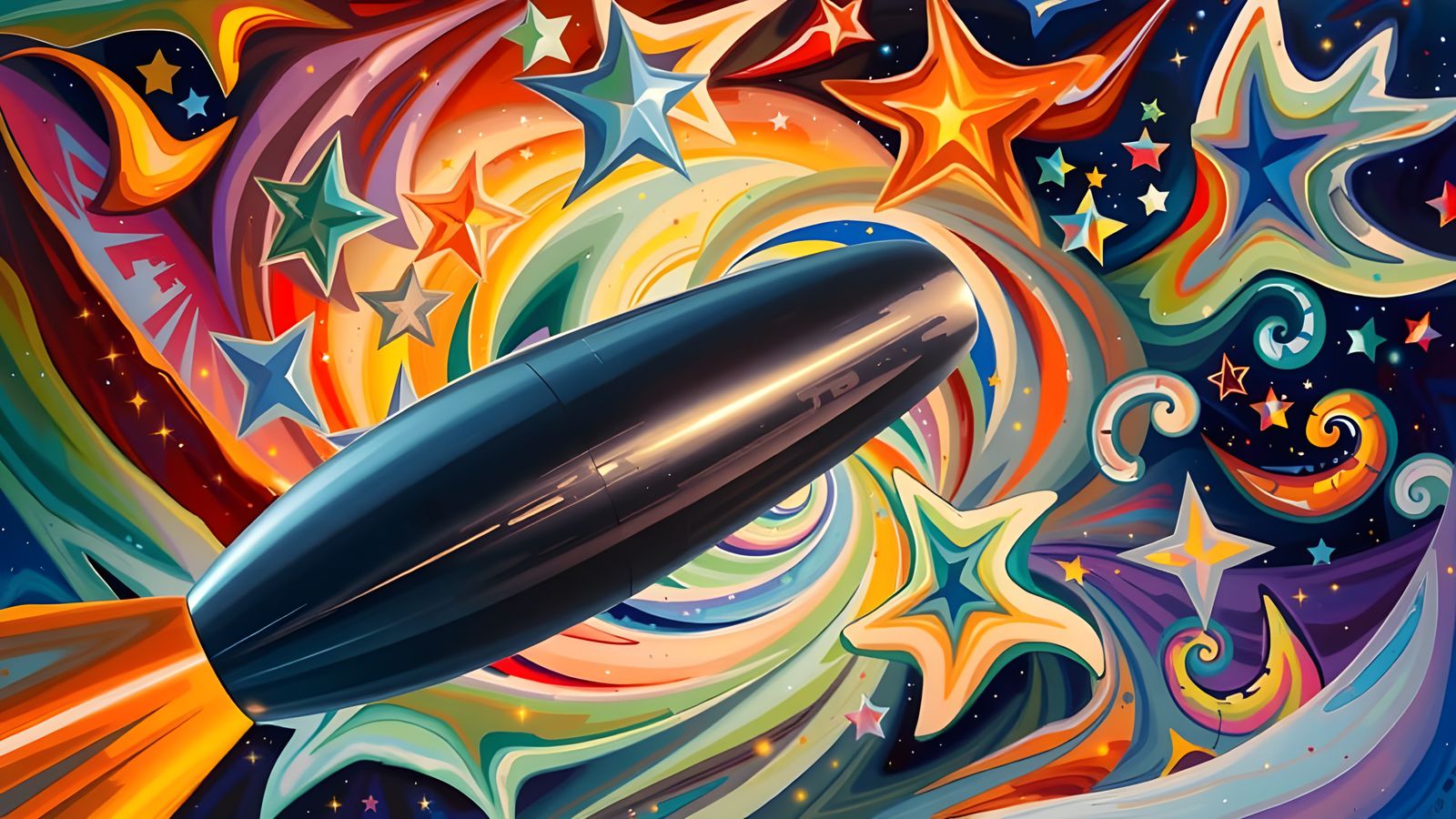 Stunning Iridescent Plasma Flames Racing Through Cosmic Vort...