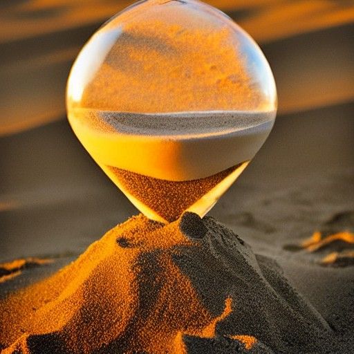 Sand Flowing Through Hourglass