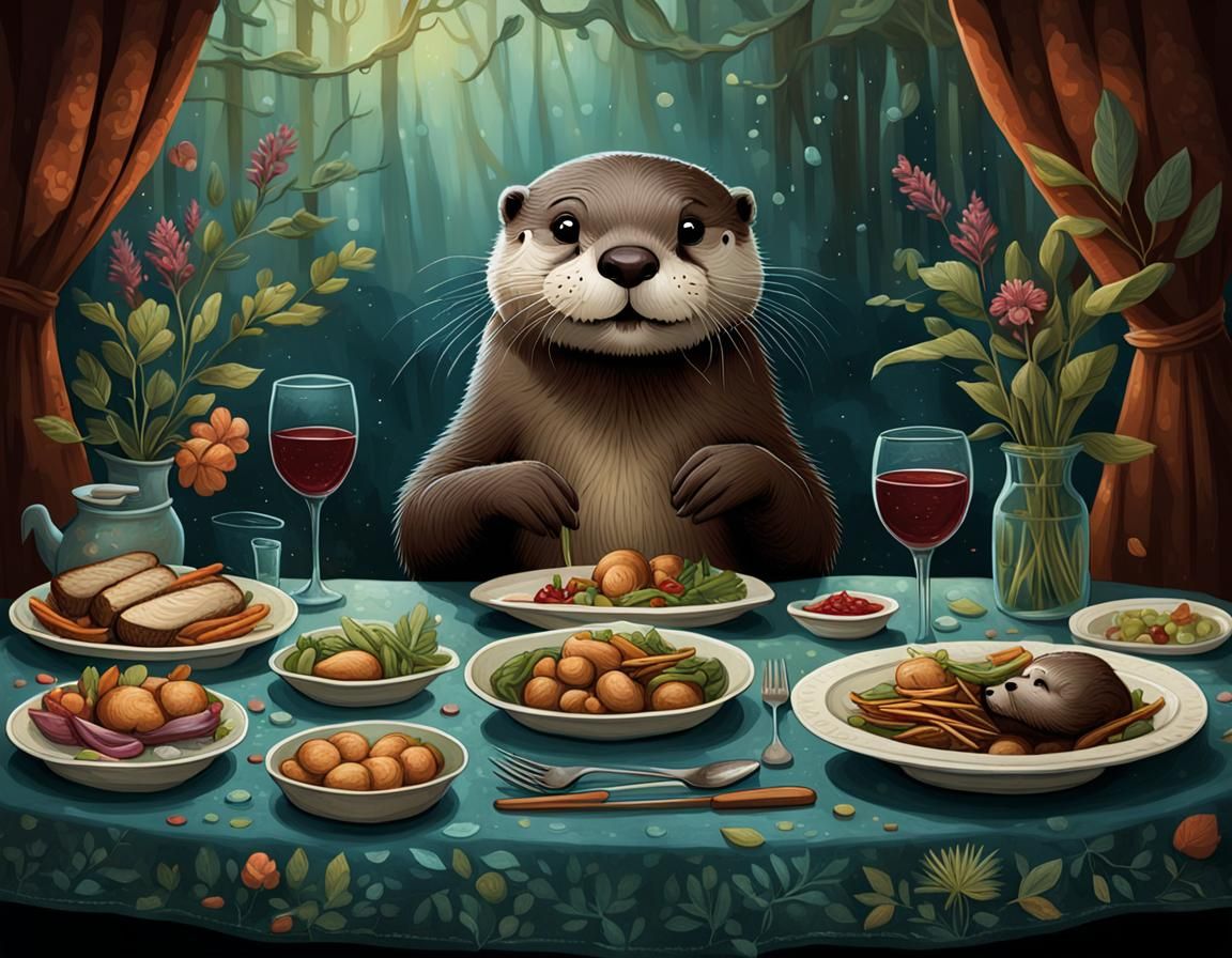 an adorable and beautiful otter
