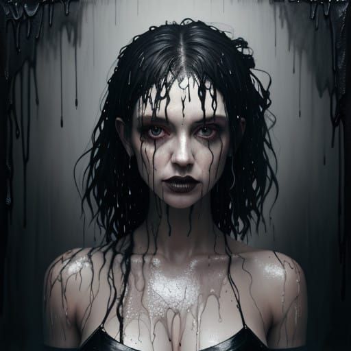 Wet, Wet, Wet: A Gothic Goddess in Masterpiece Oil