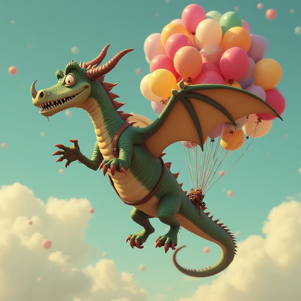 Dragon Flight: A Balloon-Powered Animated Parody