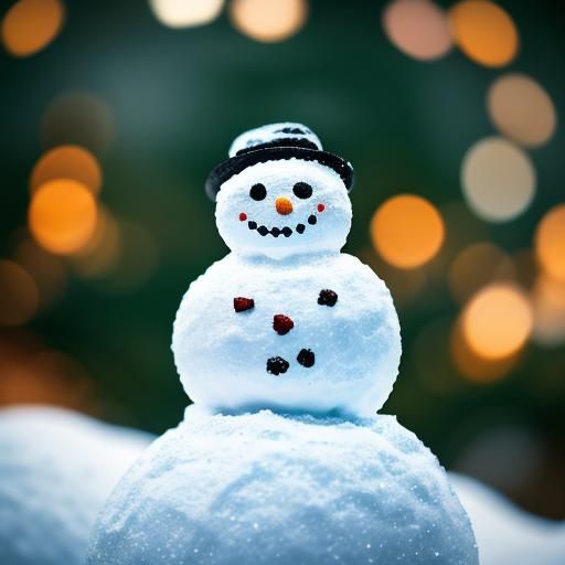Snowman in Natural Lighting: Professional Photography