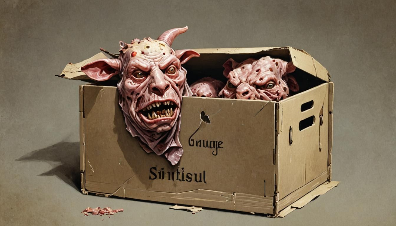 Sinister Headcheese in a Box, Detailed Art