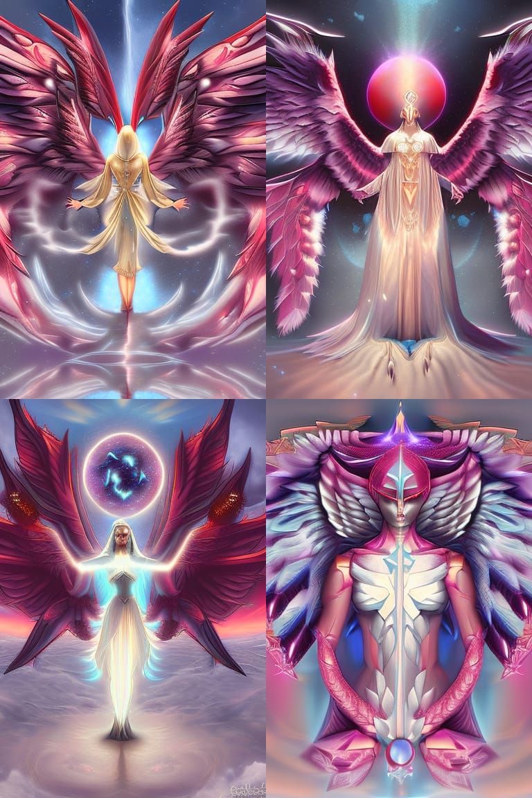 Frozen Angel in Icy Wasteland: Digital Art