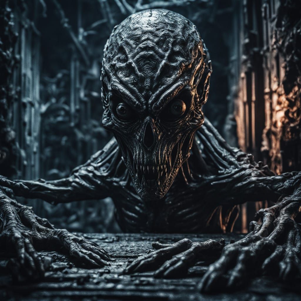 Cosmic Winter Landscape in Hyperrealistic HDR