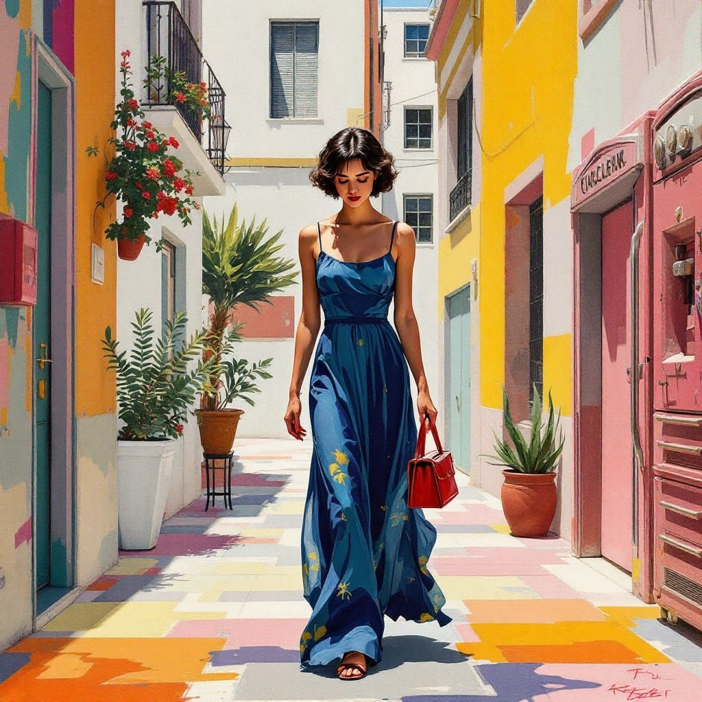 Classical Figure in Fauvist Colors and Chrome