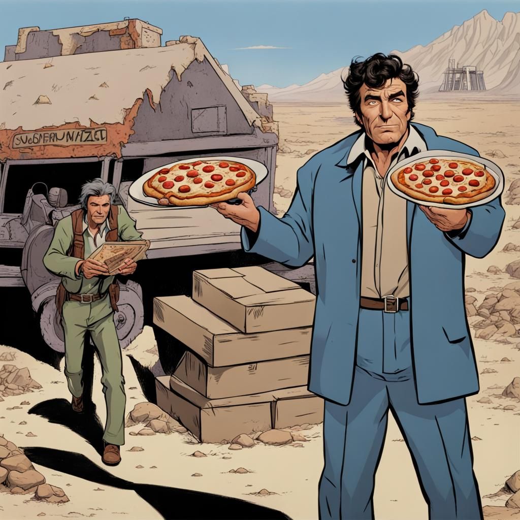 Columbo Delivers Pizza in Post-Apocalyptic Wasteland