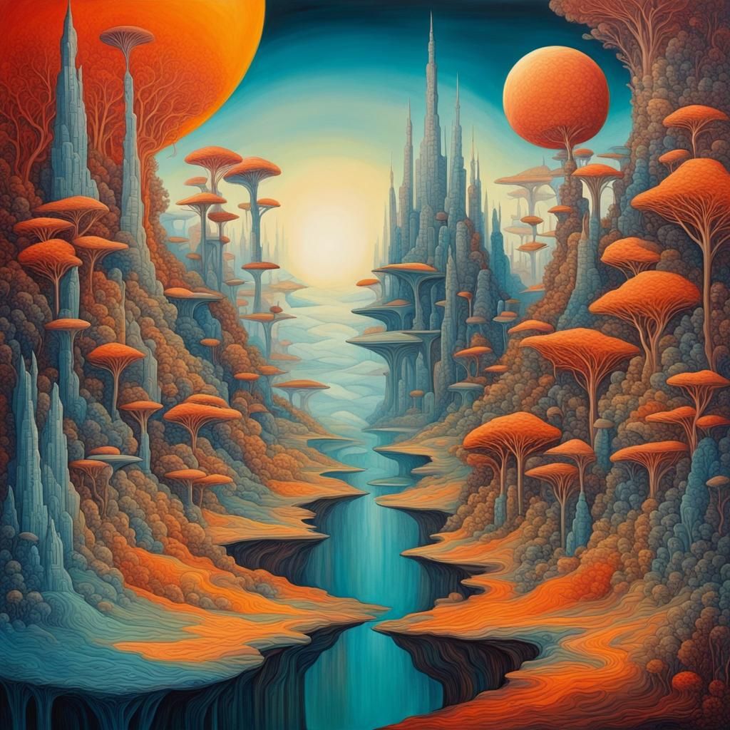 “ Apricot and Aqua”