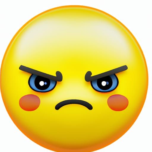 Grumpy Yellow Emoji