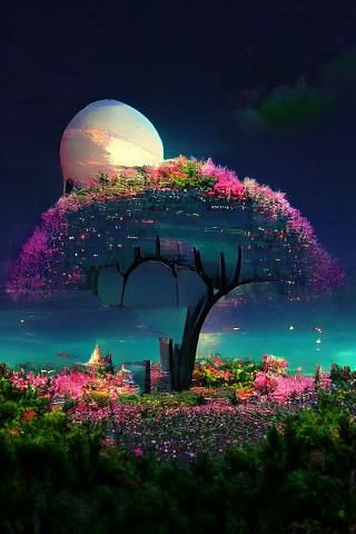 Cinematic Fairy Town in Post-Apocalyptic Wonderland