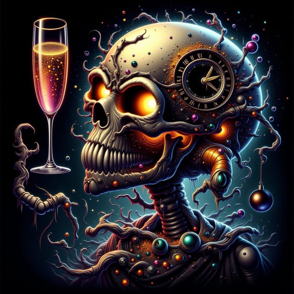 Eerie Halloween New Year's Hybrid Creature