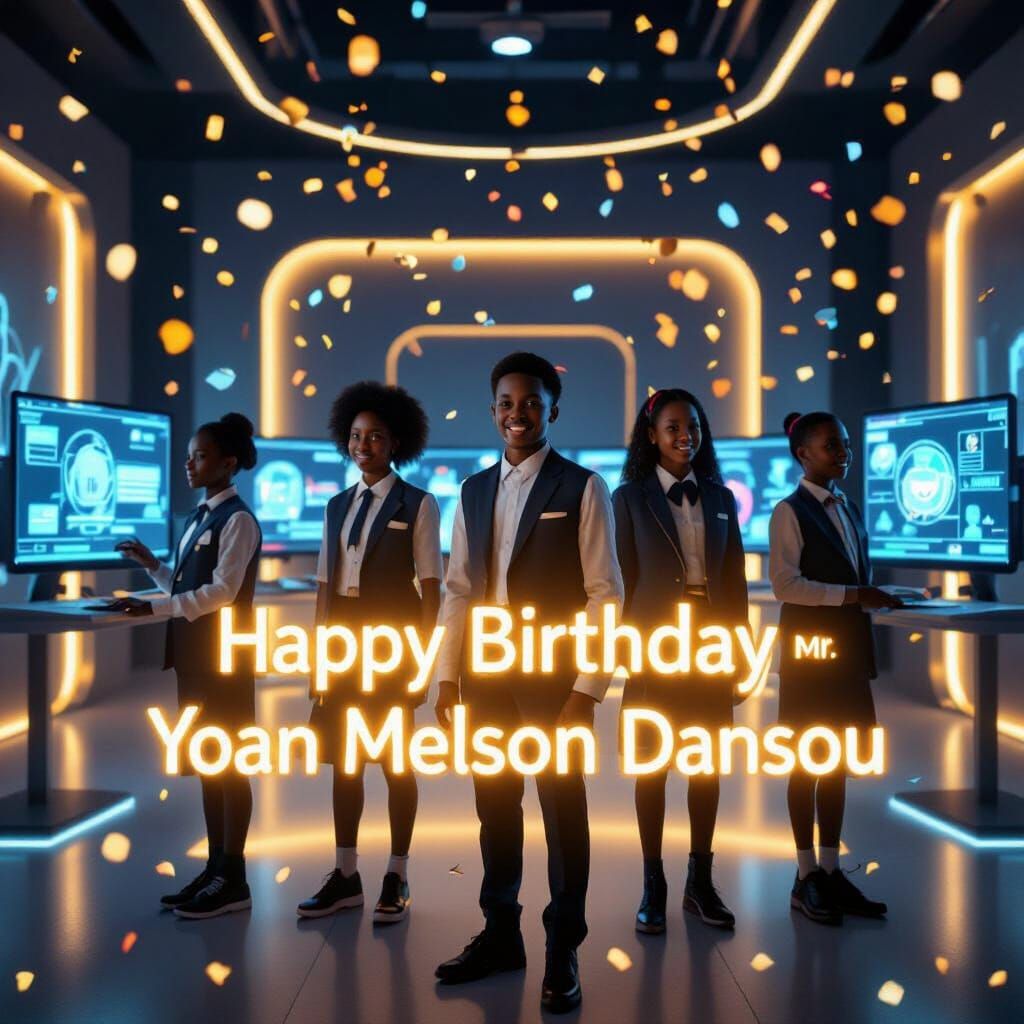 African Students in High-Tech Virtual Classroom