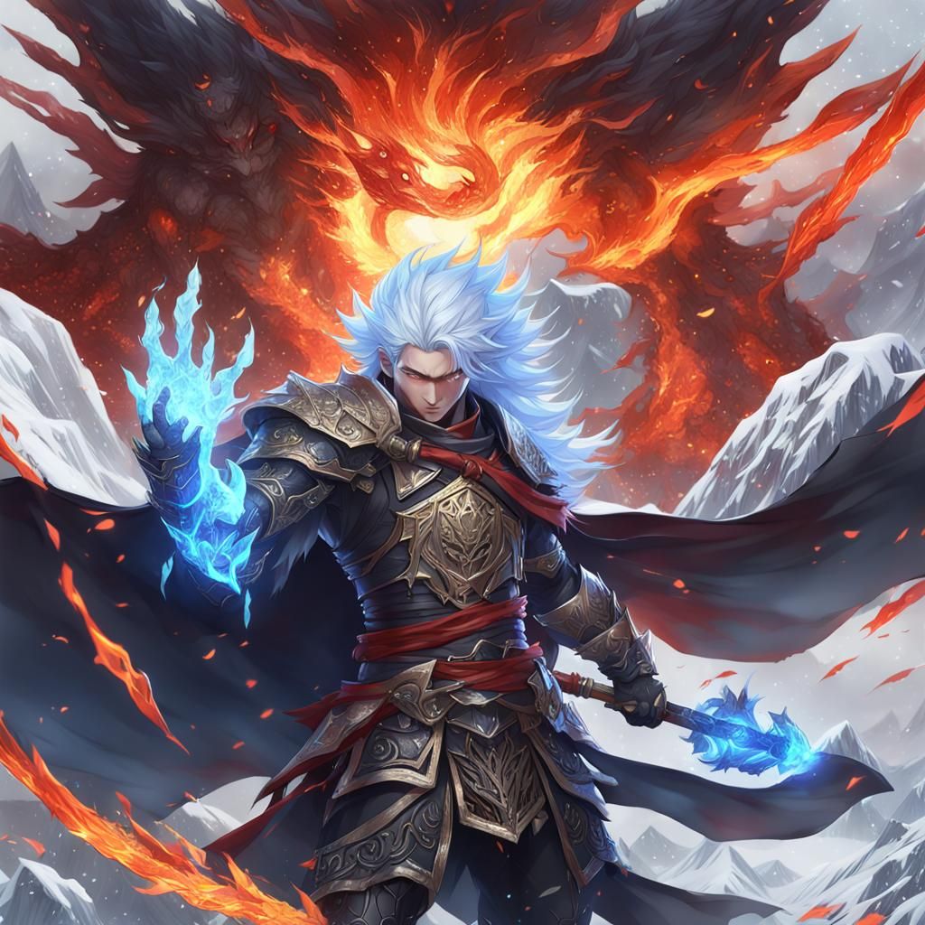 God of Fire and Ice: 3D Anime Art