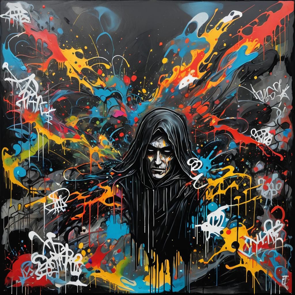 Contrasting Graffiti Art Asks Existential Questions