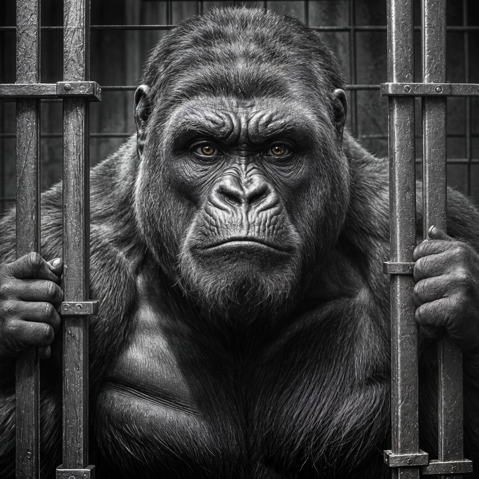Clipper the Gorilla Behind Bars
