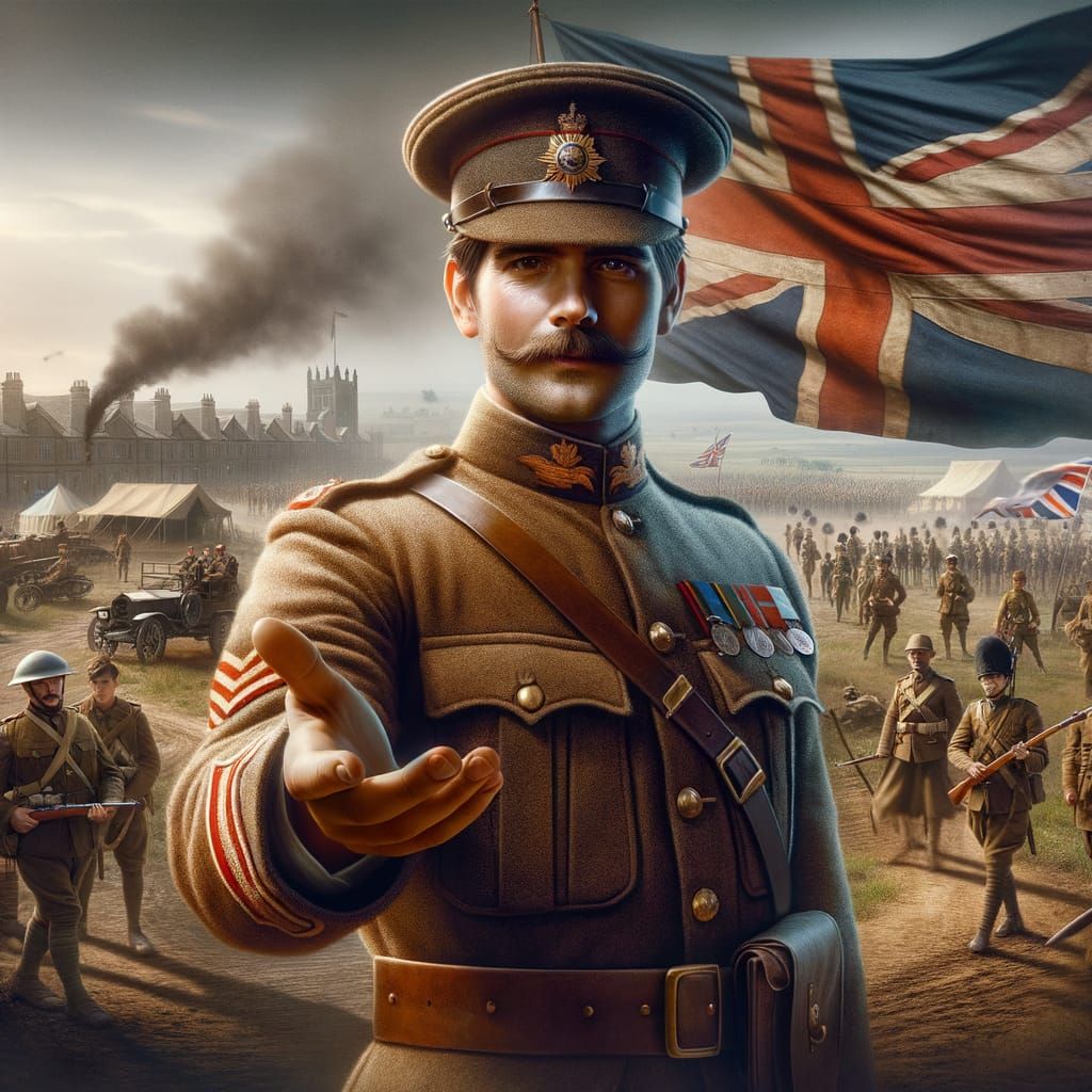 Gallant British Soldier Stands Ready for Duty