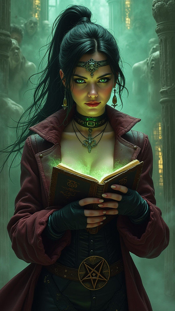 Female Detective in a Vortex of Spirits