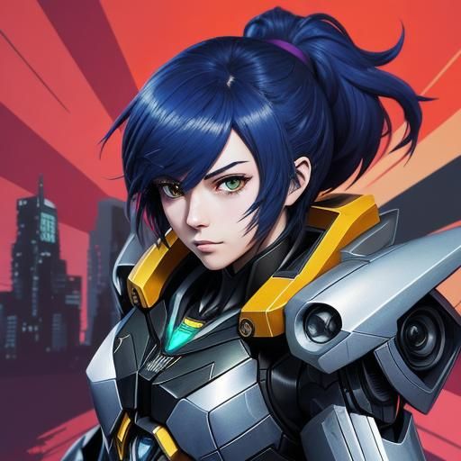 Anime Portrait of Cybertronian Decepticon Shatter