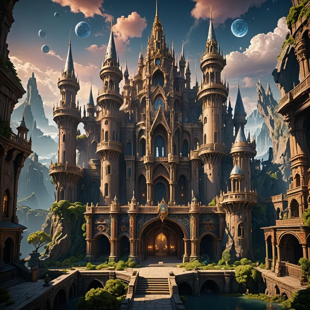 Fantastical Celestial Palace Concept Art