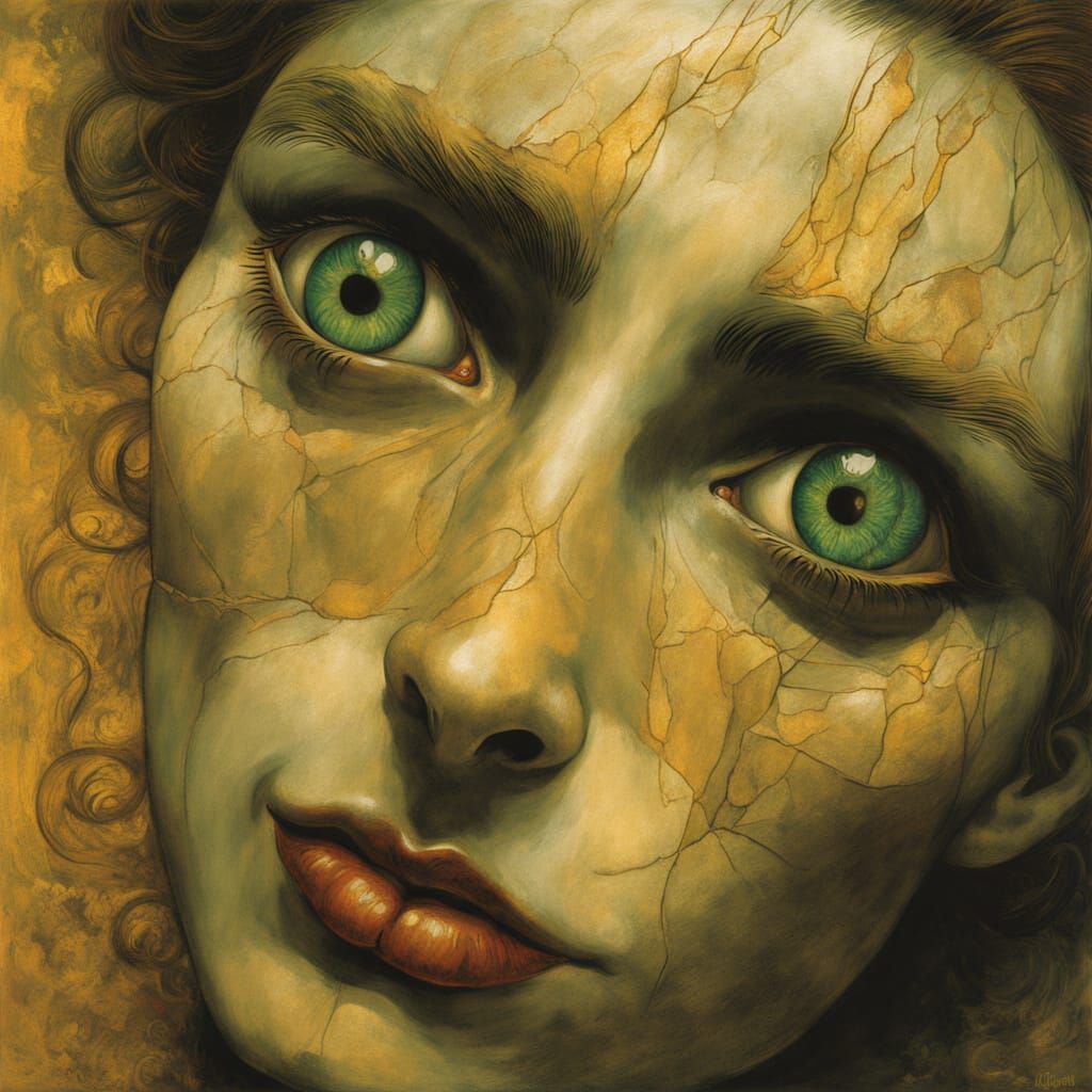 Intense Baroque Beauty with Emerald Eyes