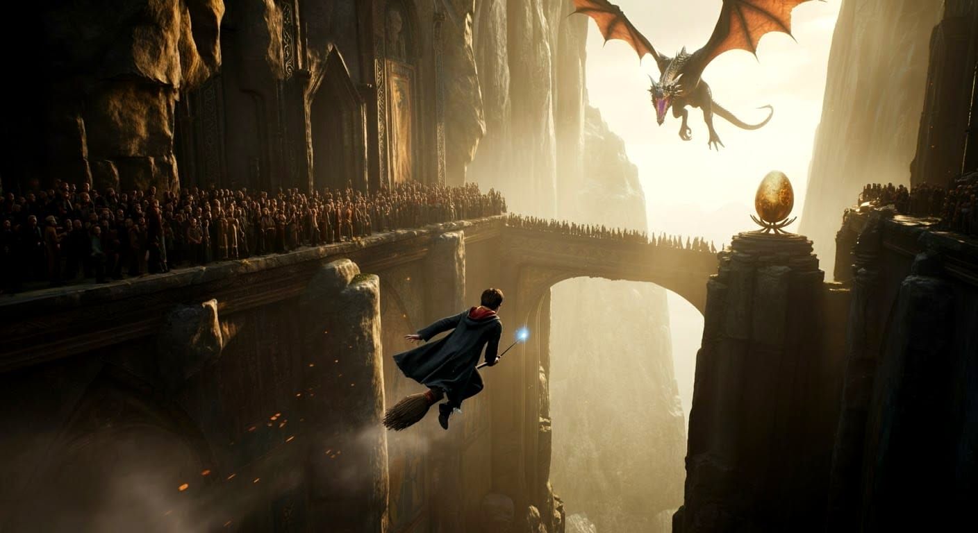 Harry Potter Dragon Escape in Stone Valley