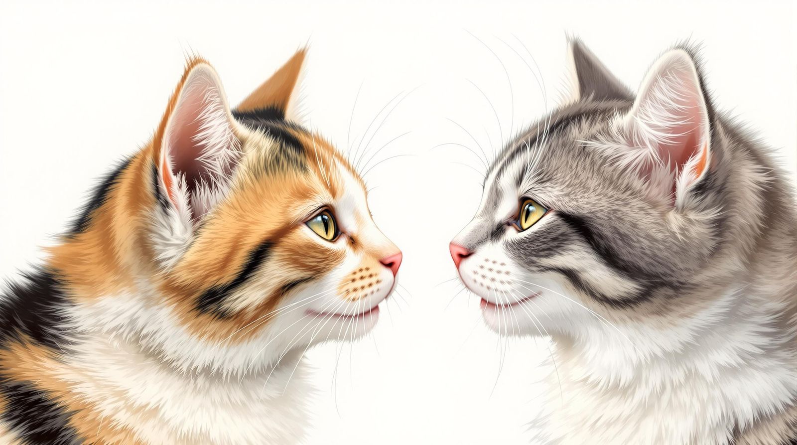 Serene Yin Yang Cats in Photorealistic Harmony