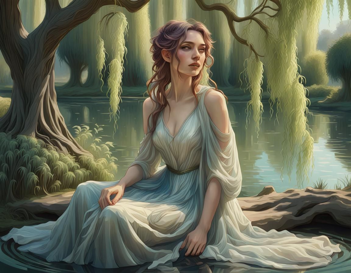 Ethereal Woman by Willow Pond: Hyperdetailed Portrait
