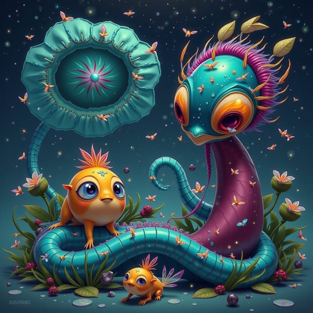 Whimsical Furry Critter in Lush Forest