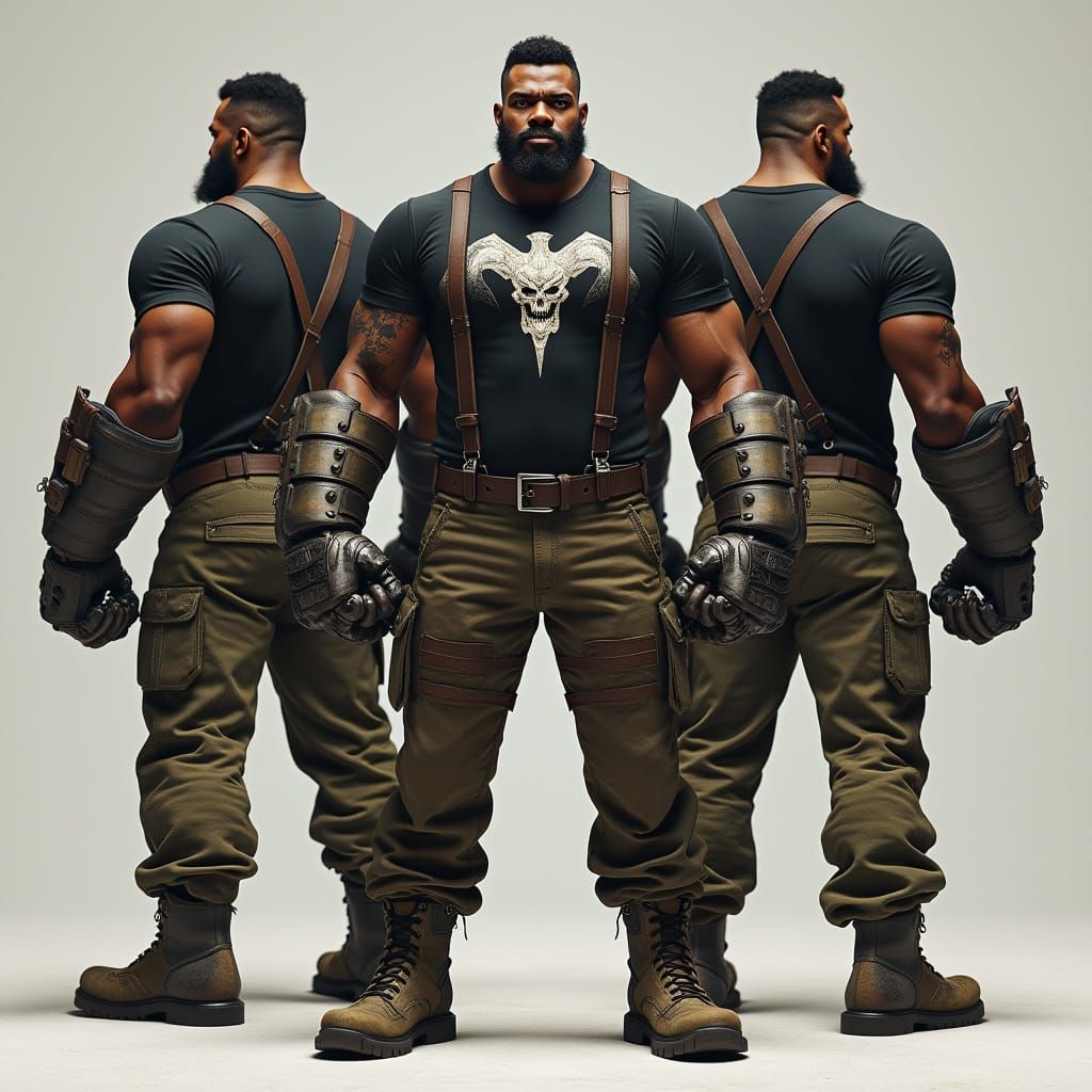 Ballistic Fist Gauntlets: Gritty Hyper-Realistic Concept Art