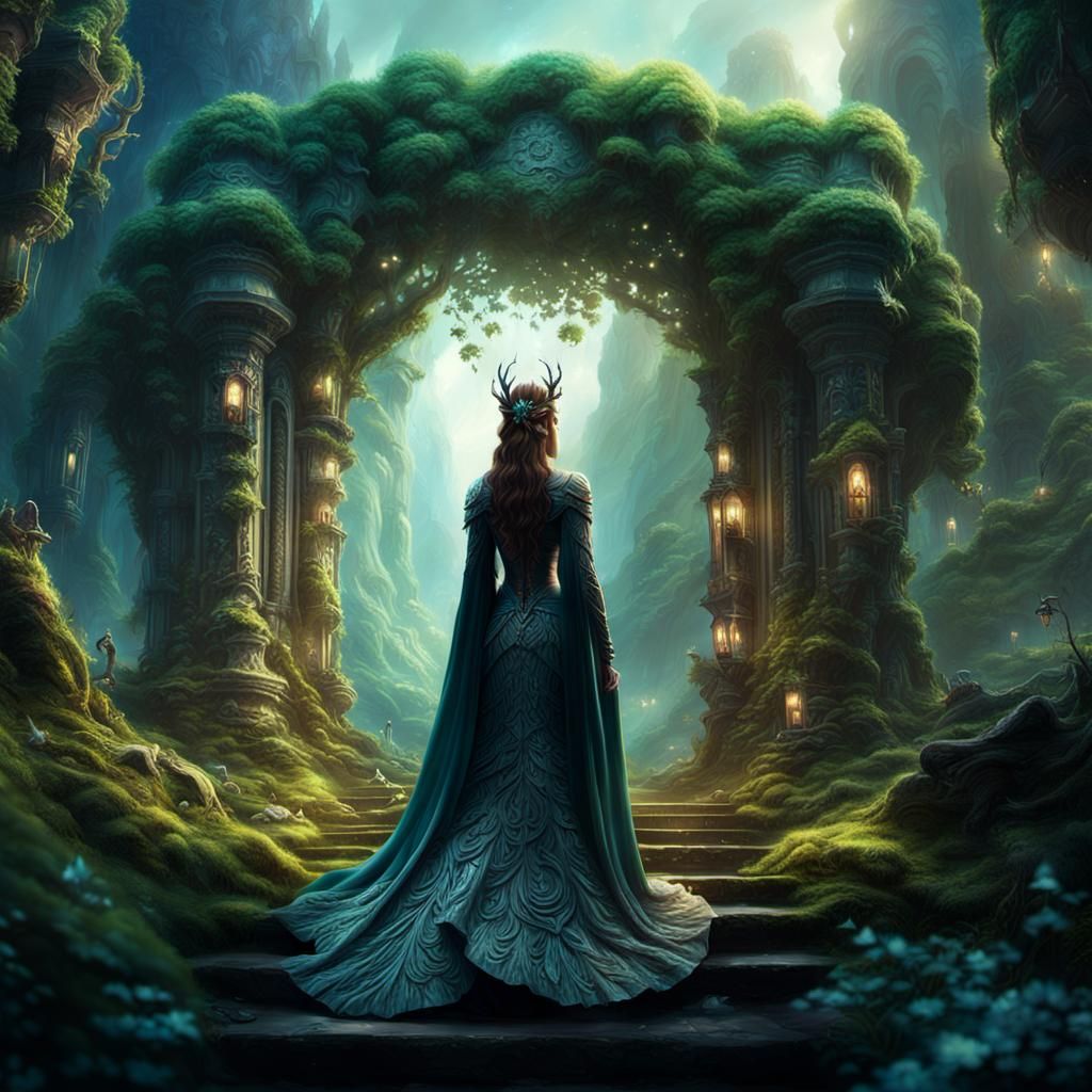 Epic Forest Goddess Digital Matte Painting