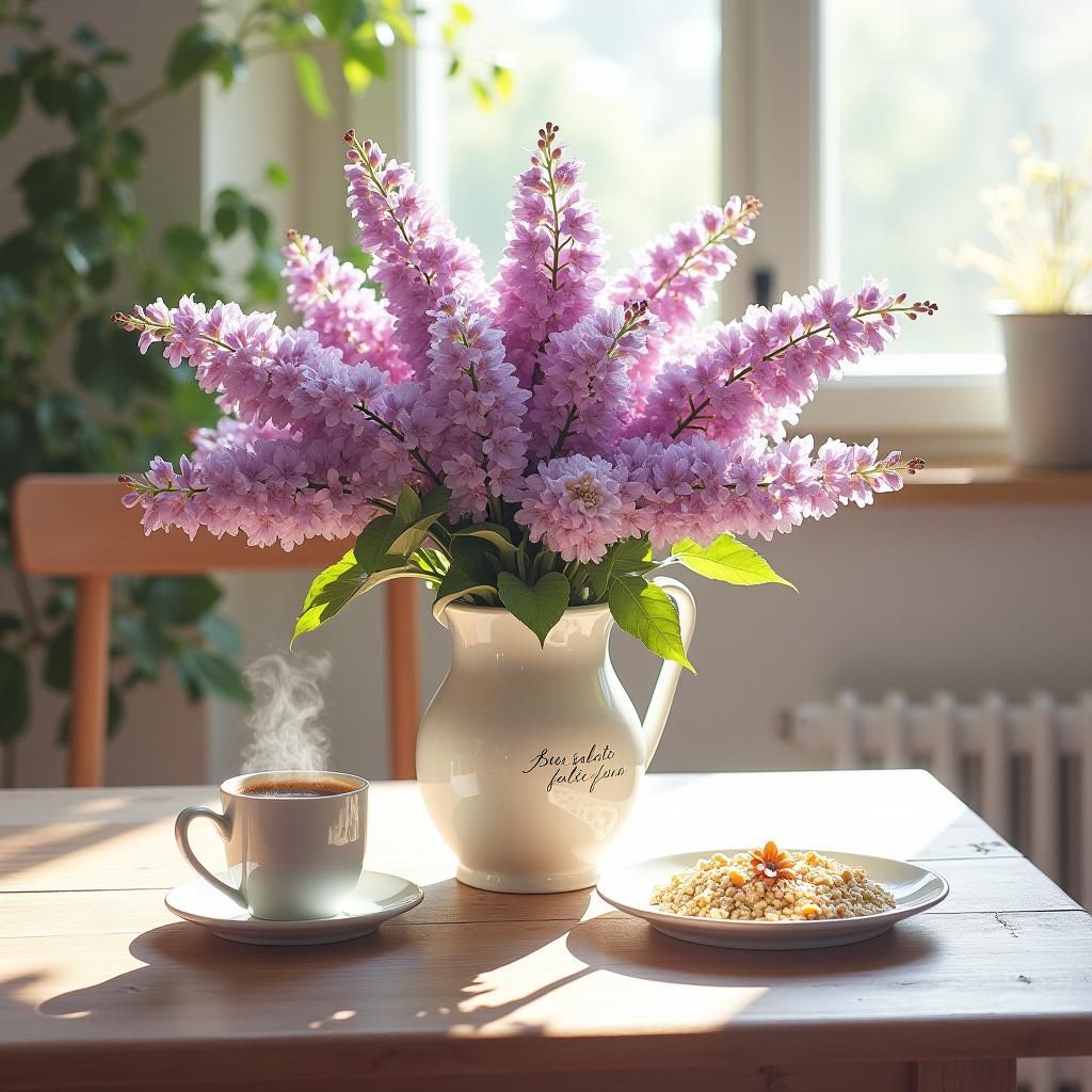 Chrysanthemums and Coffee: A Watercolor Still Life