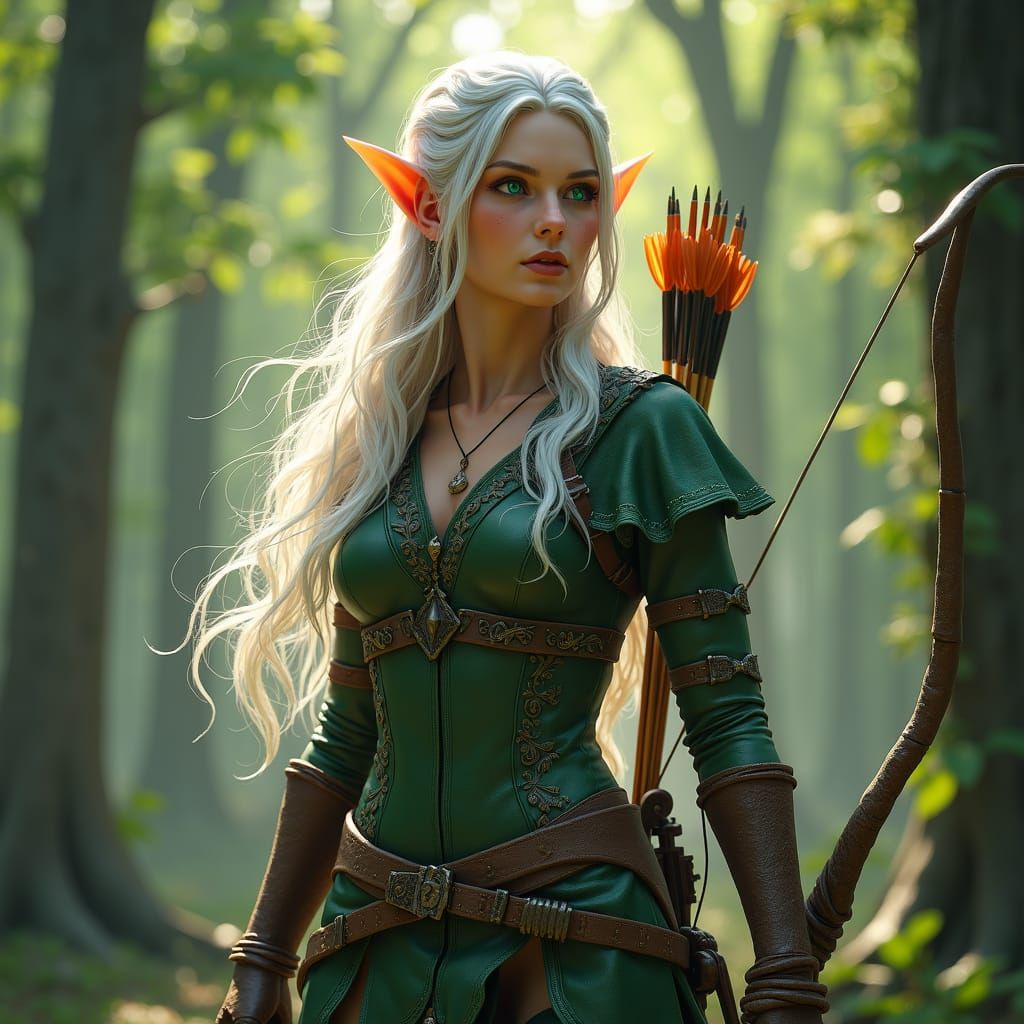 Ultra realistic and Ultra detailed picture a wood elf of unp...