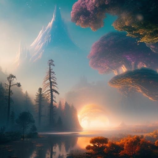 Galaxy Turtle in Space: Ethereal Fantasy Art