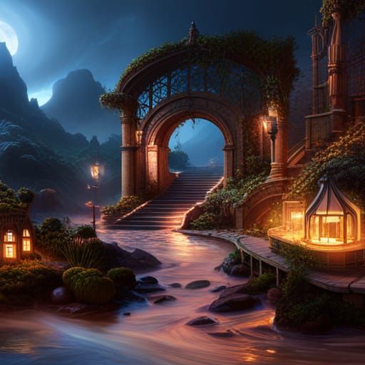 Fantastical Dreamscape in Detailed Matte Painting