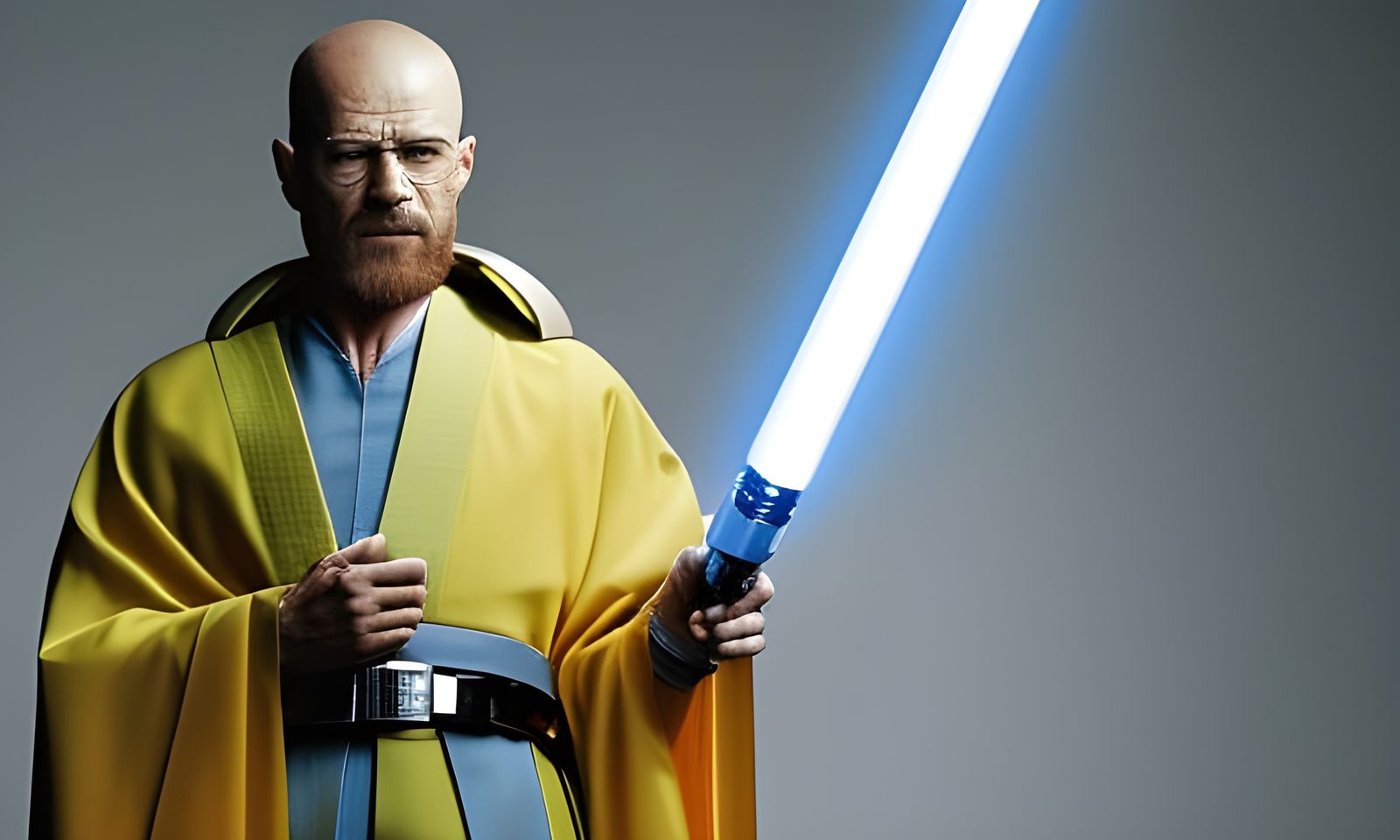 Walter White as Jedi Knight with Lightsaber