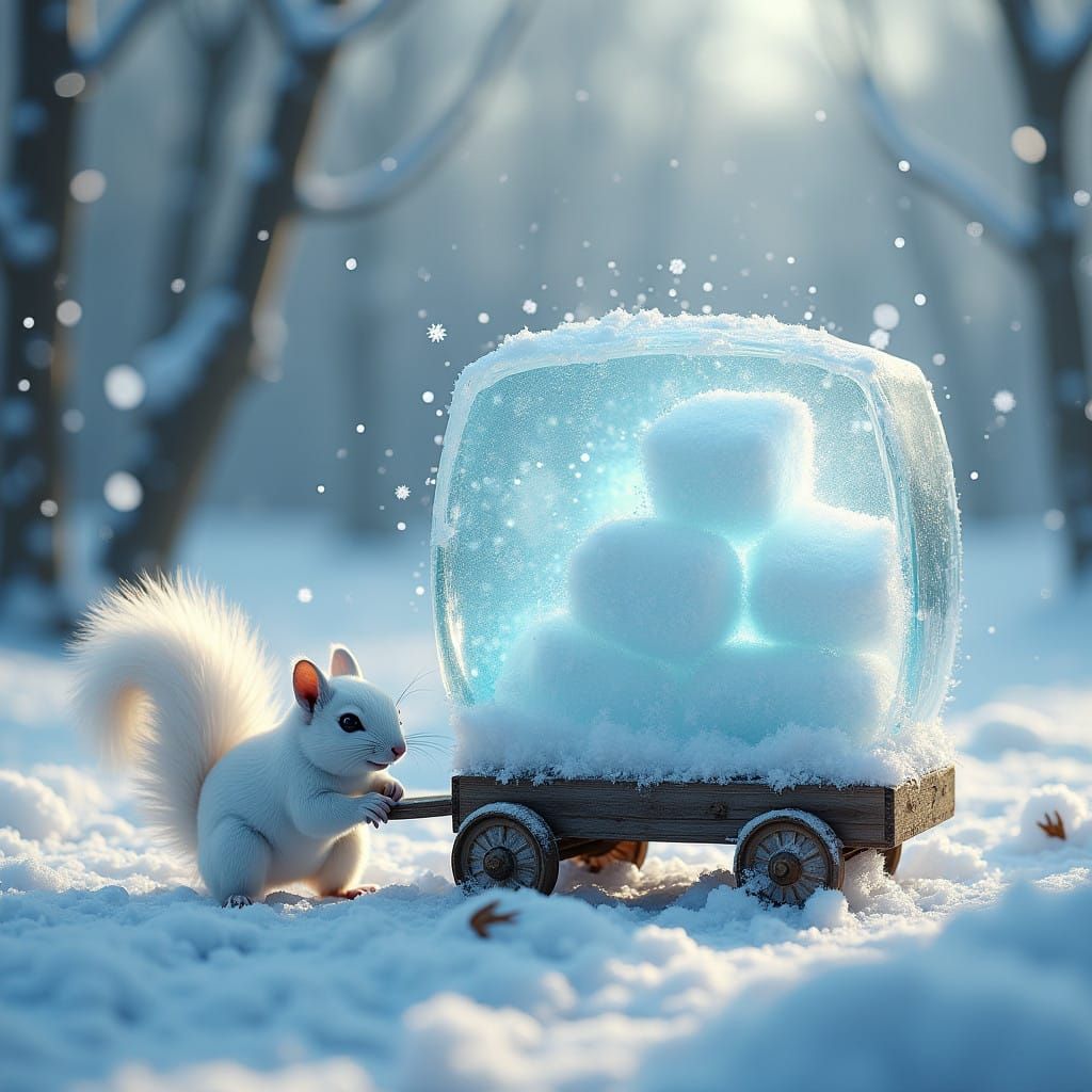 Magical Winter Wonderland Scene in Dreamy Enchantment