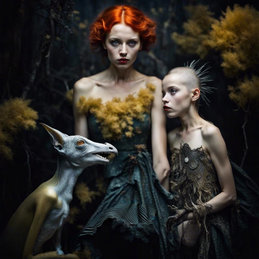 Surreal Alien Restaurant Celebration: Masterpiece Photograph...