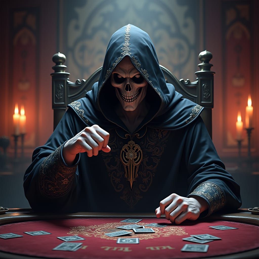 Grim Reaper's Trading Card Game Frustration