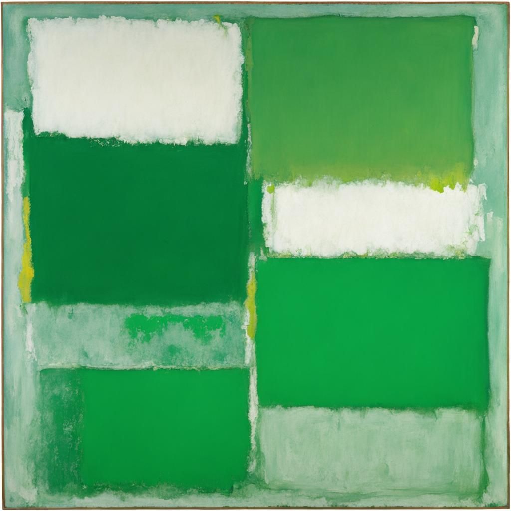 Abstract Dancer in Rothko Style with Complementary Colors