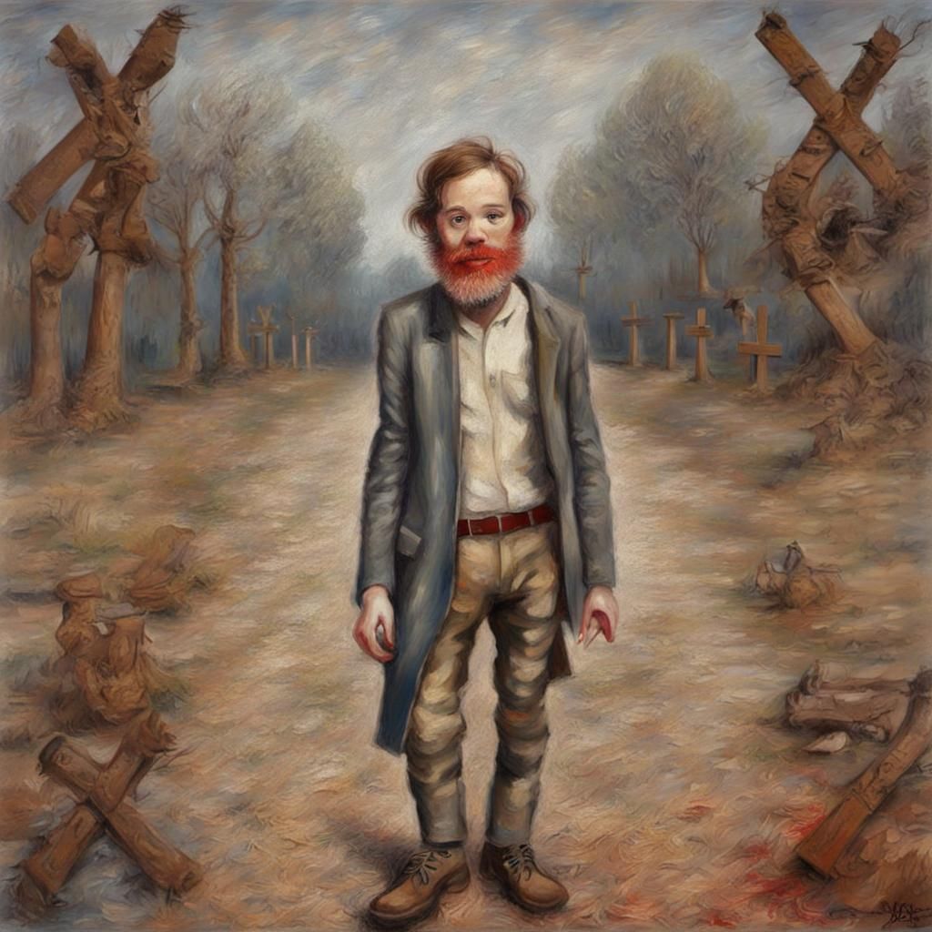 Crossroads of Life: Impressionistic Renaissance Painting