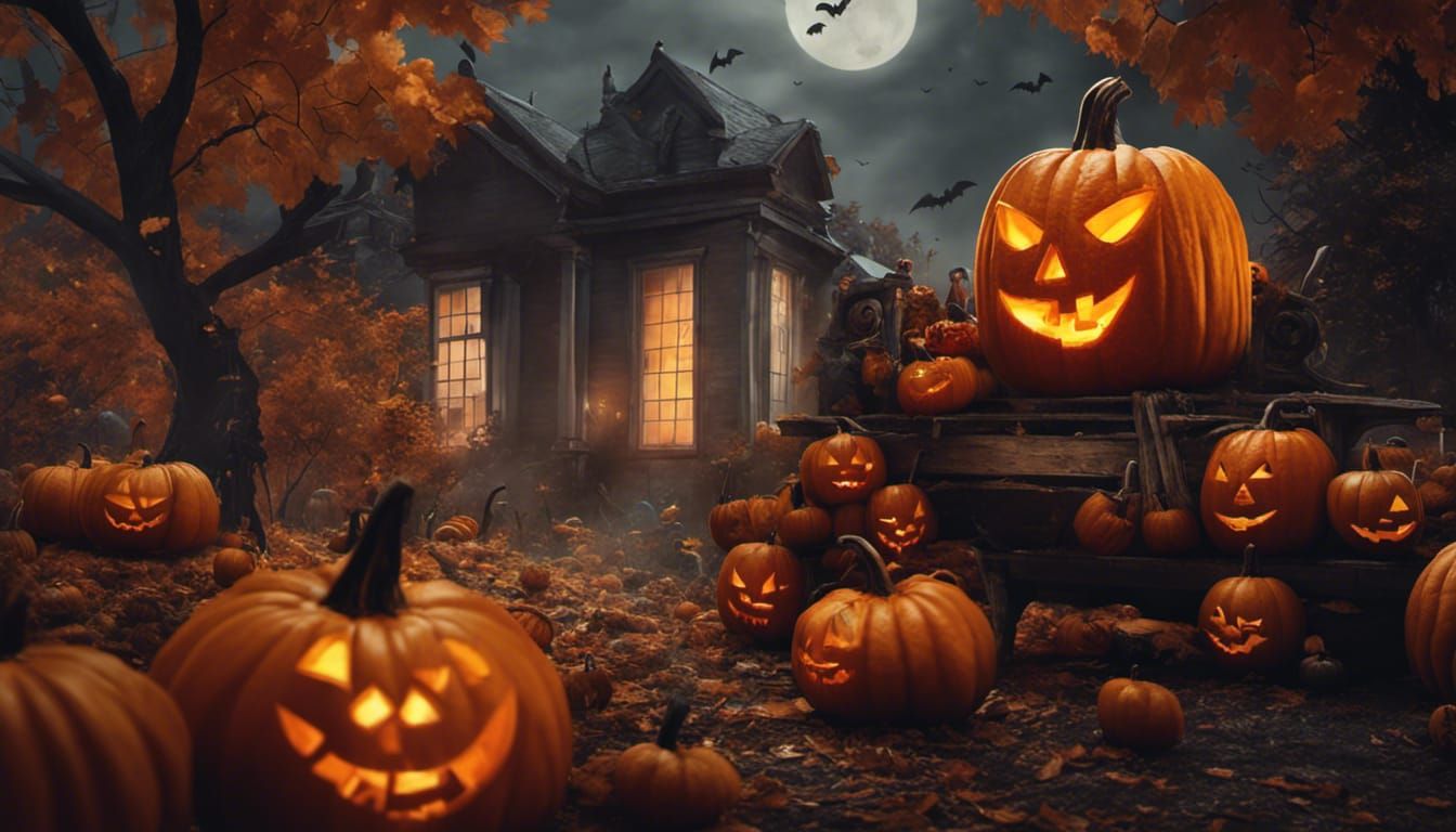 Halloween Diorama: Invasion of the Pumpkin People