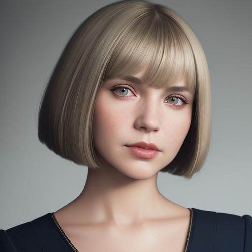 Professional Portrait of Woman with Bob Haircut
